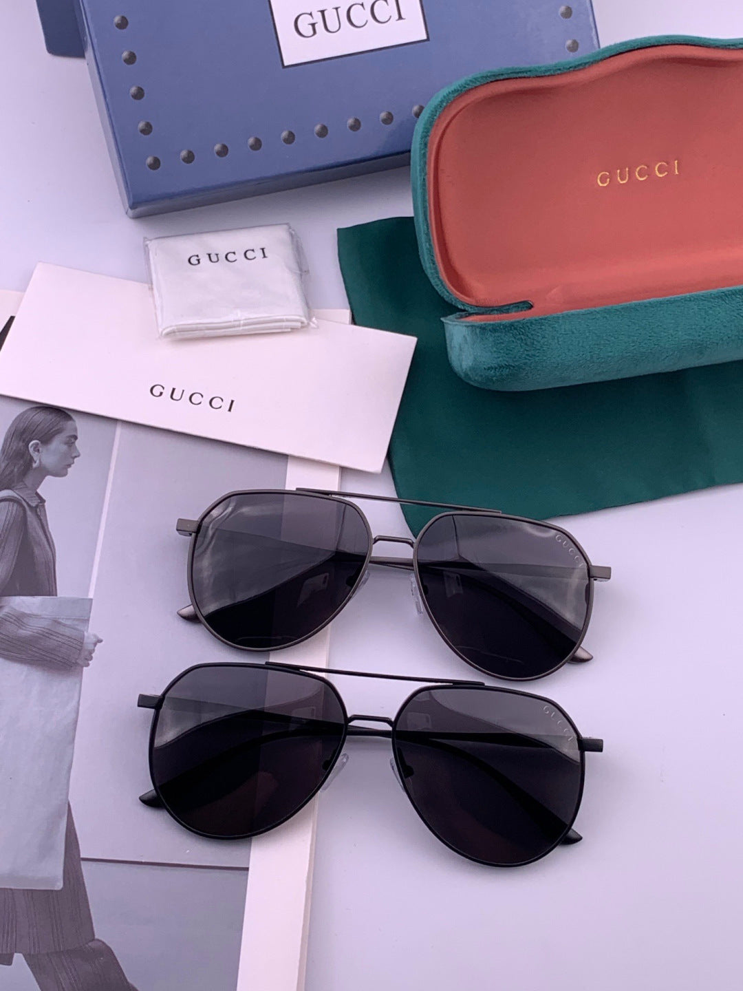 Gucci 0981 Polarized Aviator Gold Lens Sunglasses for Men & Women - 415116 - detail image 7