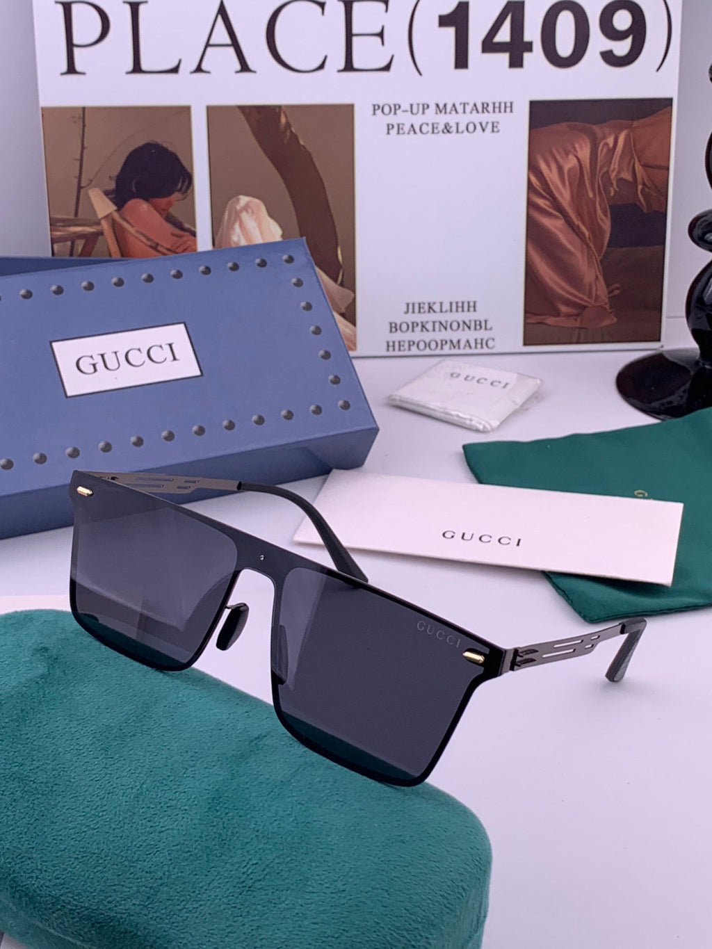 Gucci G0382 Fashion Gold Lens Sunglasses for Men & Women - detail image 4
