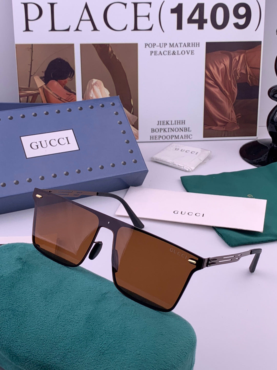 Gucci G0382 Fashion Gold Lens Sunglasses for Men & Women - detail image 3
