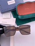 Gucci G4364 Polarized Square Gold Lens Sunglasses for Men & Women