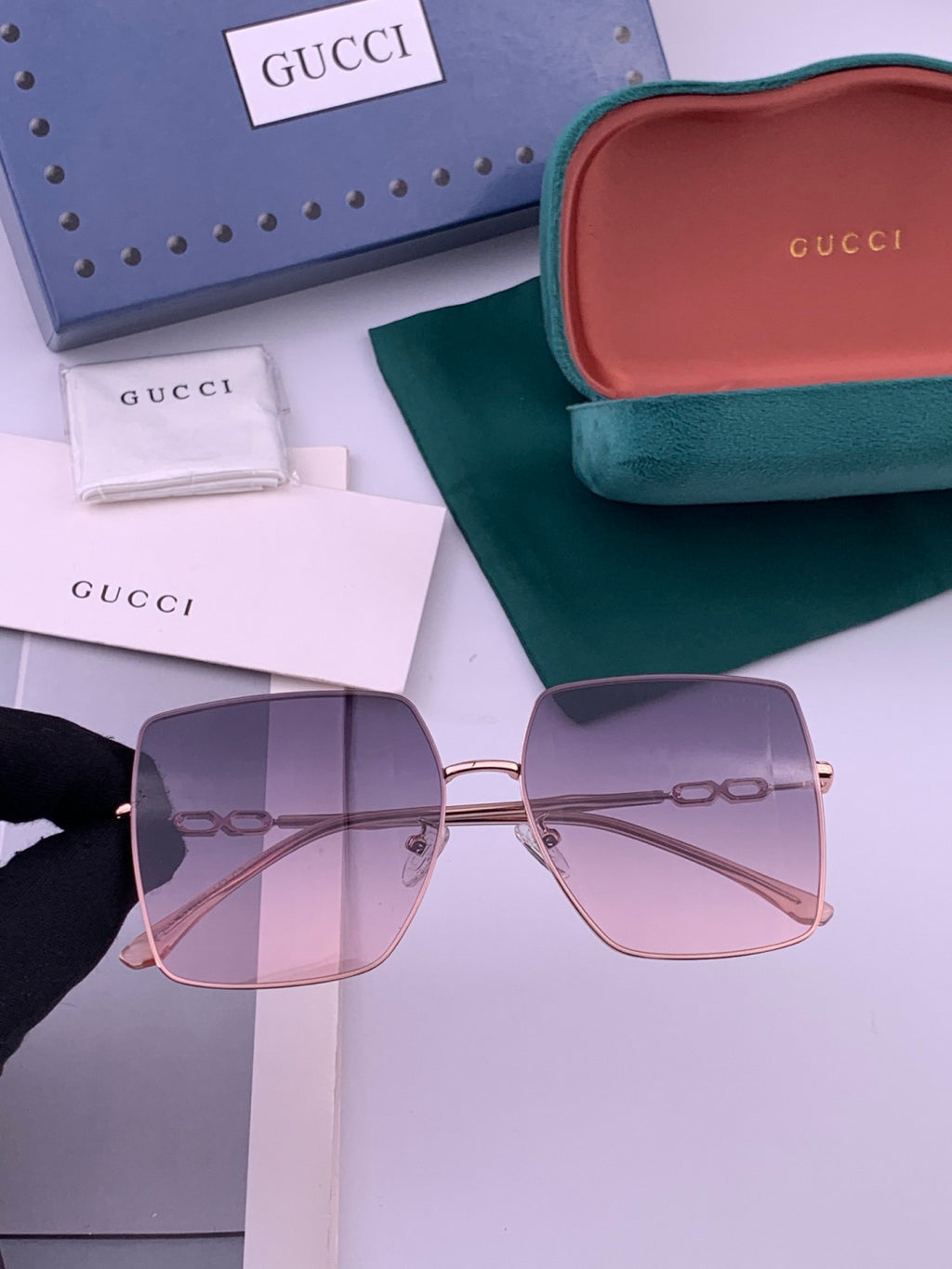 Gucci G5305 Polarized Fashion Gold Lens Sunglasses for Men & Women - 415120