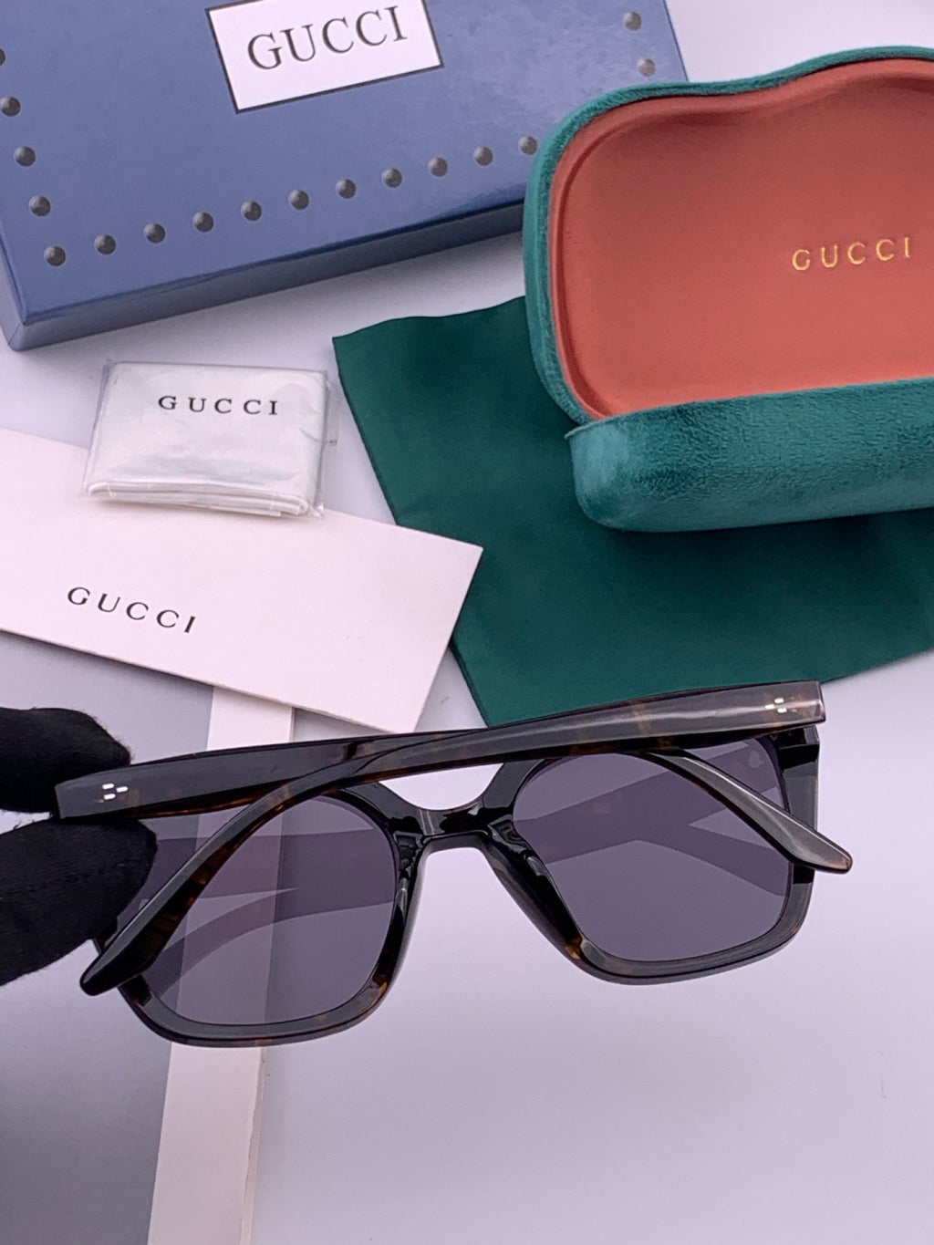 Gucci G07726 Polarized Square Black Lens Sunglasses for Men & Women - 415123 - detail image 7