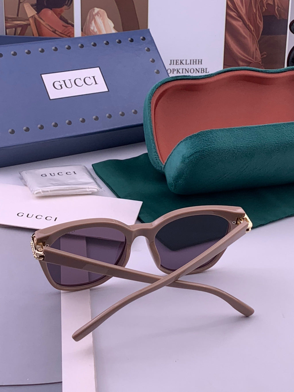 Gucci G6753 Round Black Lens Sunglasses for Men & Women - 415129 - detail image 5