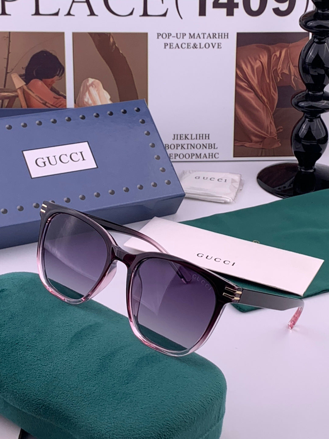 Gucci G17723 Round Black Lens Sunglasses for Men & Women - 415131 - detail image 2