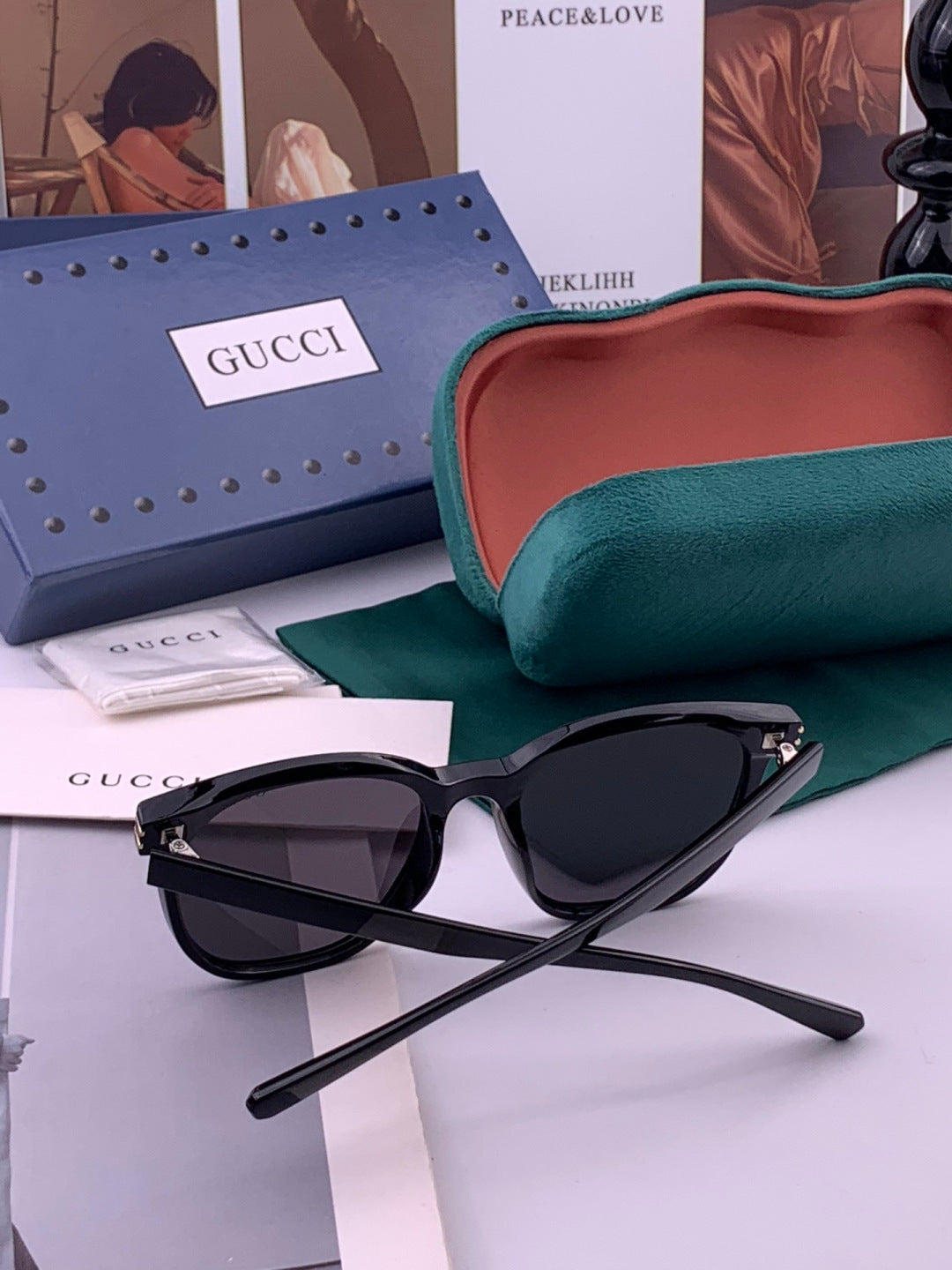 Gucci G17723 Round Black Lens Sunglasses for Men & Women - detail image 5