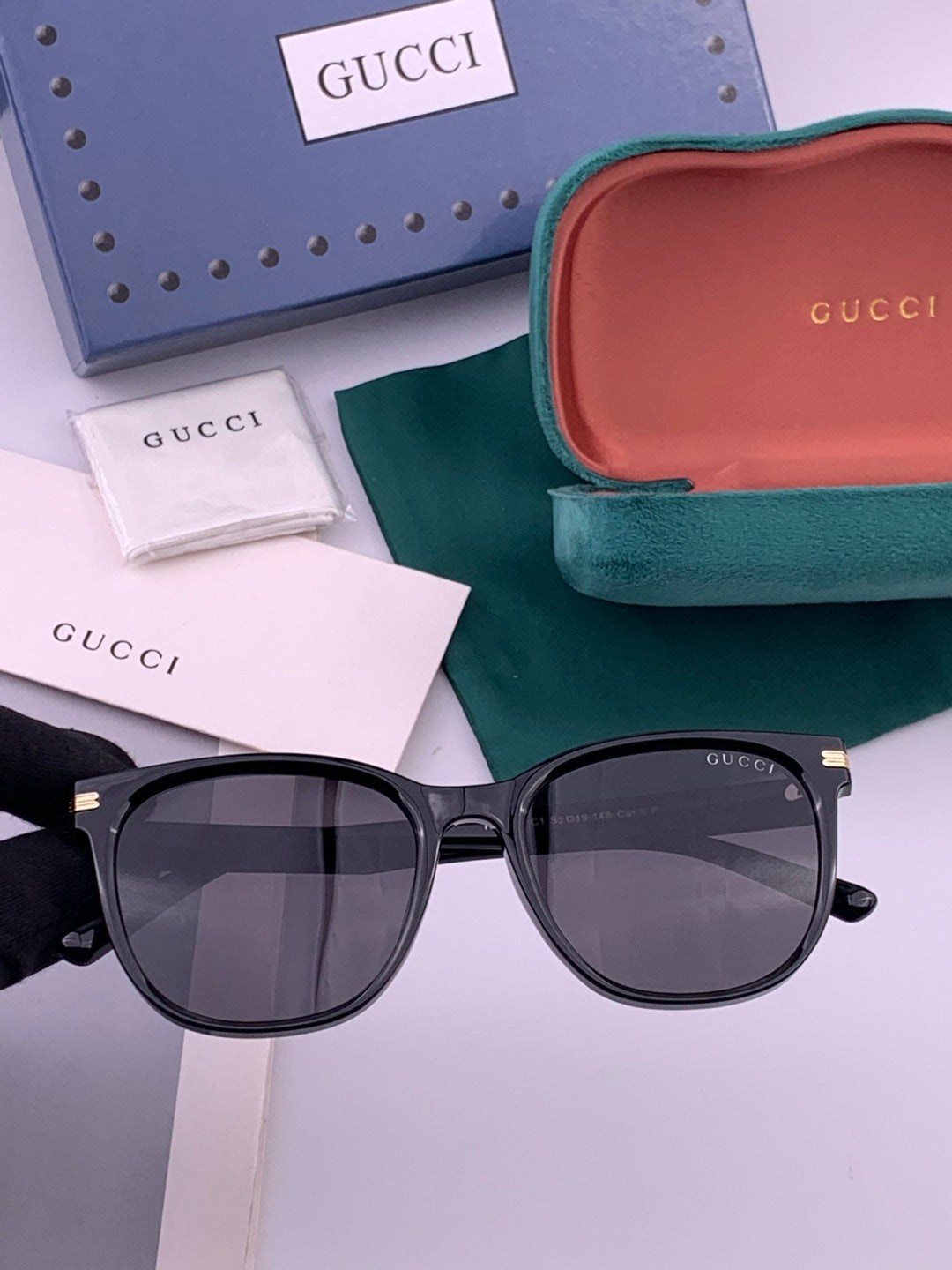 Gucci G97726 Polarized Square Brown Lens Sunglasses for Women