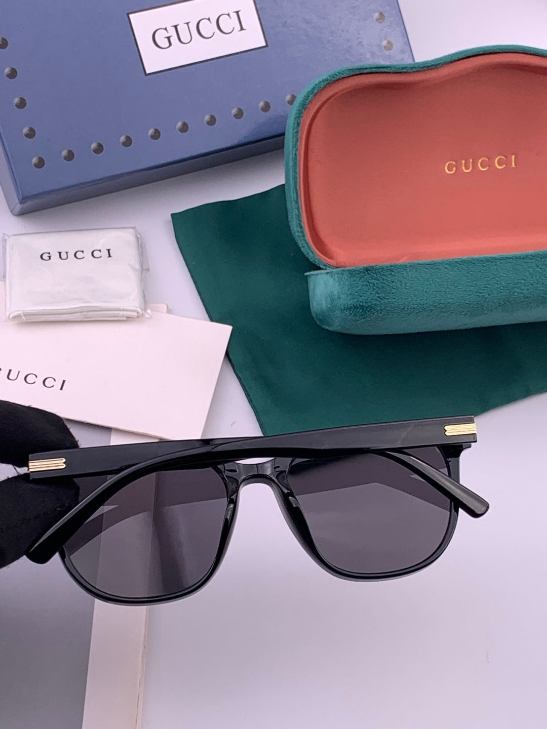 Gucci G97726 Polarized Square Brown Lens Sunglasses for Women - detail image 6