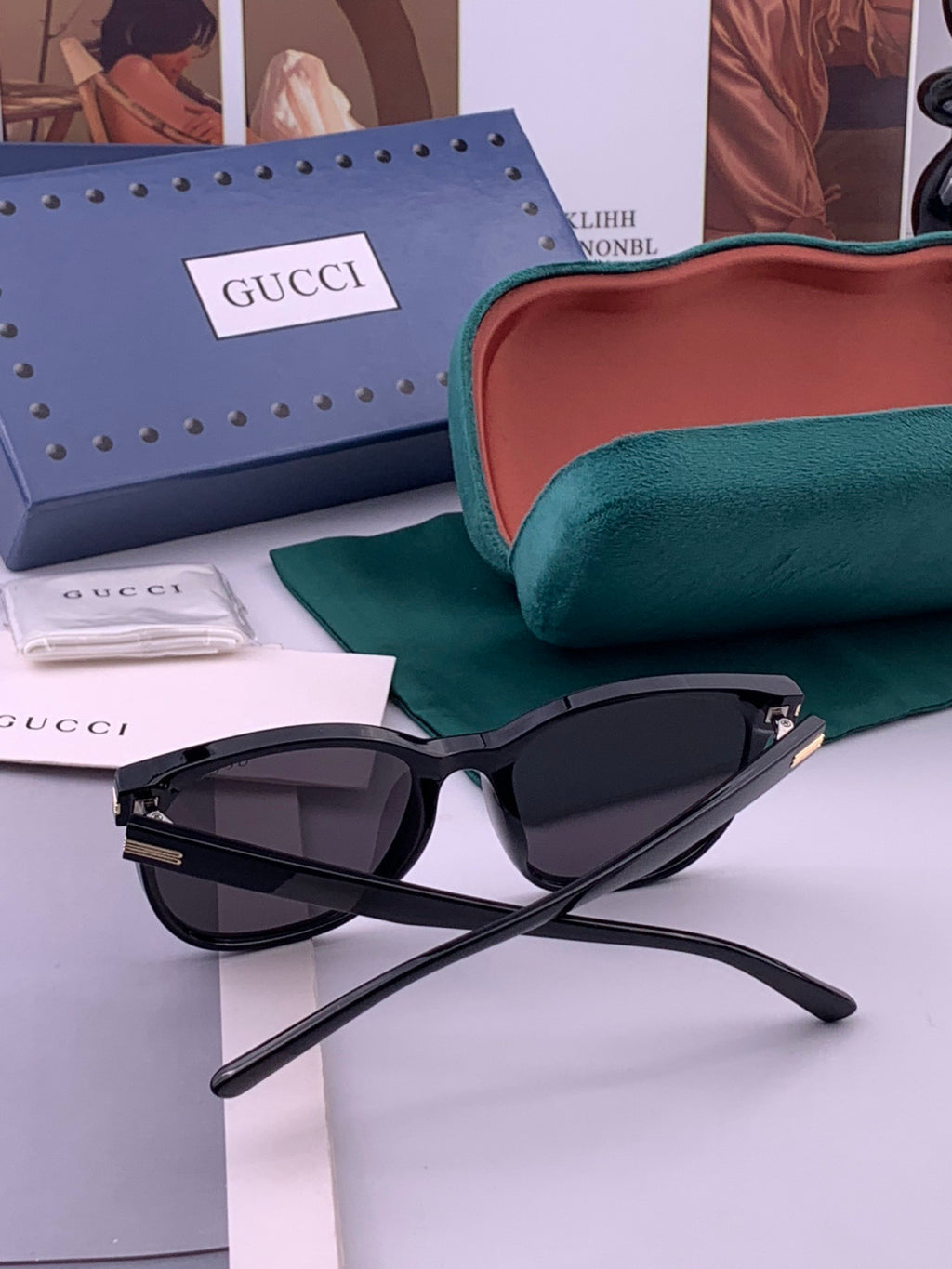 Gucci G97726 Polarized Square Brown Lens Sunglasses for Women - detail image 5