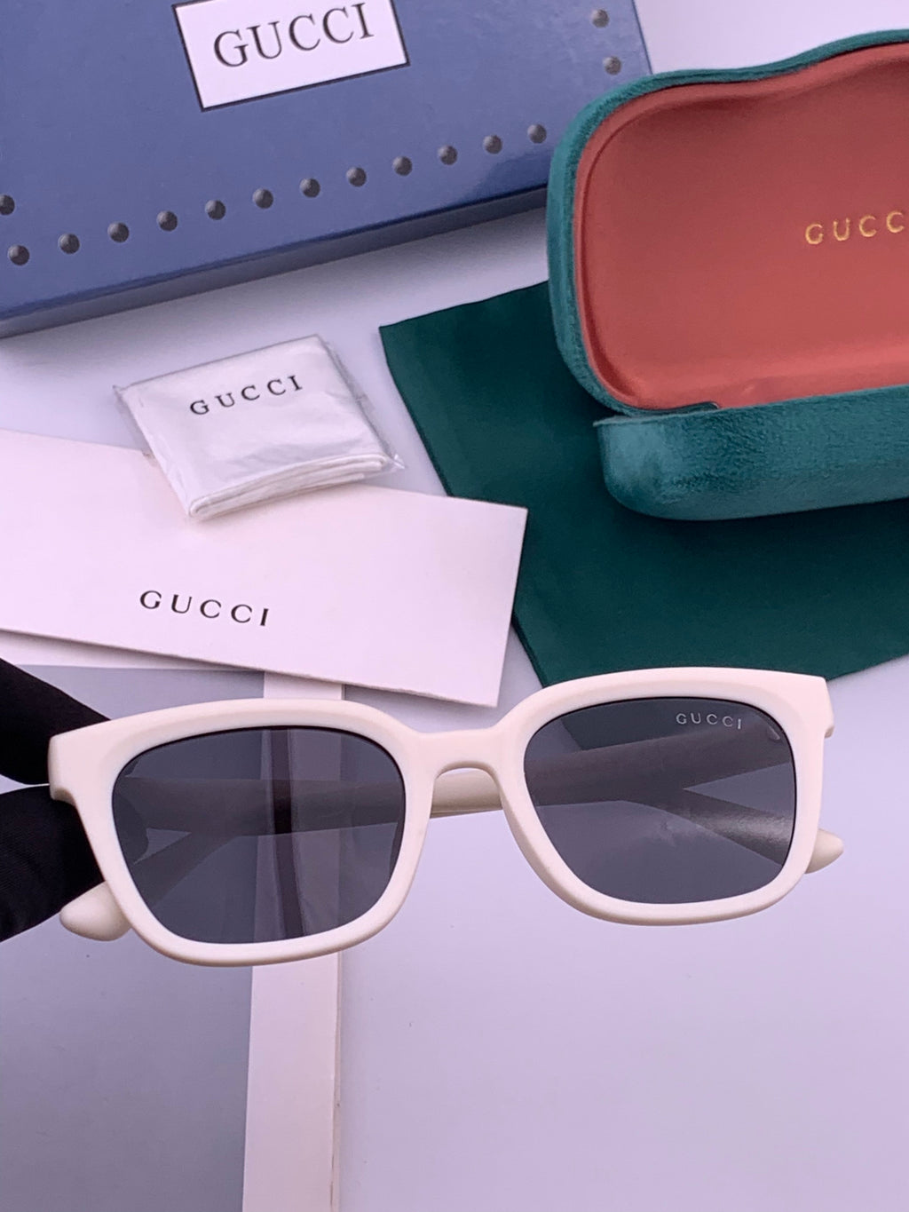 Gucci G5108 Polarized Square Black Lens Sunglasses for Women - 415095