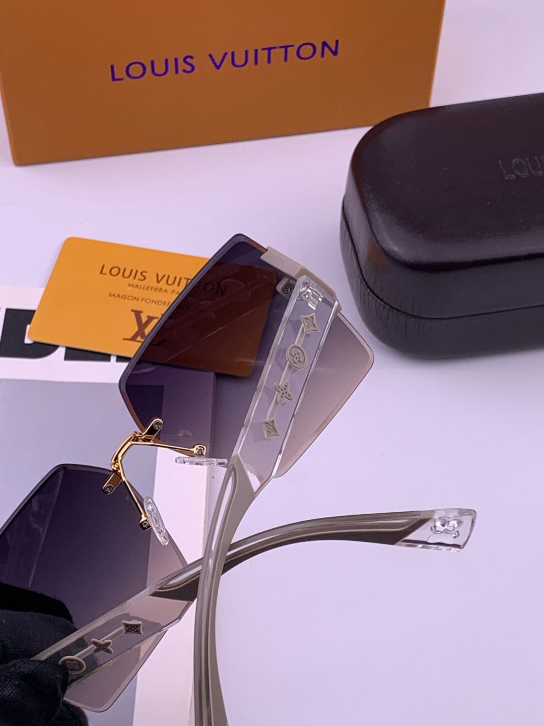 Louis Vuitton L5798 Polarized Square Brown Lens Sunglasses for Men & - 414930 - detail image 6