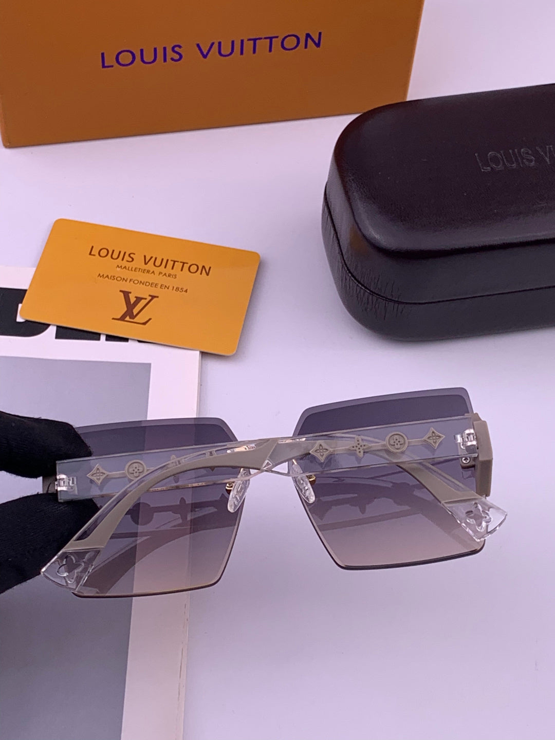 Louis Vuitton L5798 Polarized Square Brown Lens Sunglasses for Men & - 414930 - detail image 4