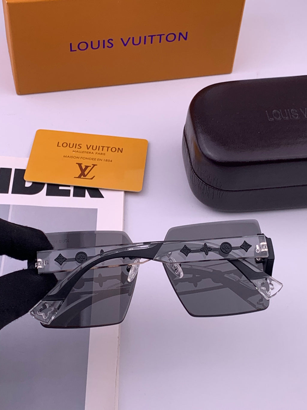 Louis Vuitton L5798 Polarized Square Brown Lens Sunglasses for Men & - 414931 - detail image 4