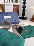Gucci G25504 Polarized Square Red Lens Sunglasses for Women