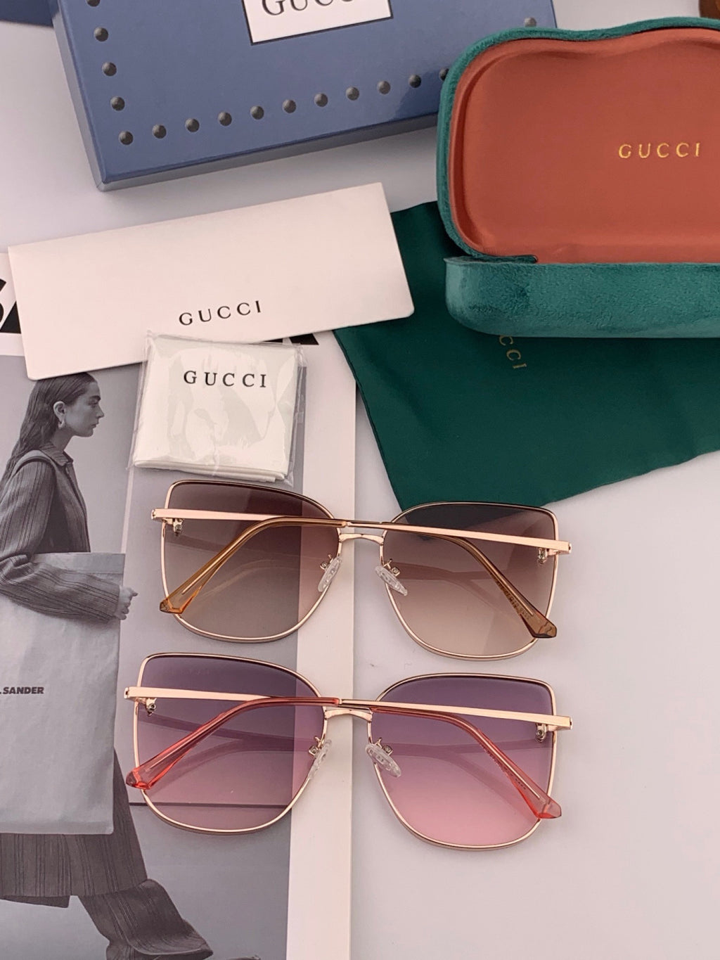 Gucci G1506 Polarized Fashion Red Lens Sunglasses for Men & Women - detail image 6