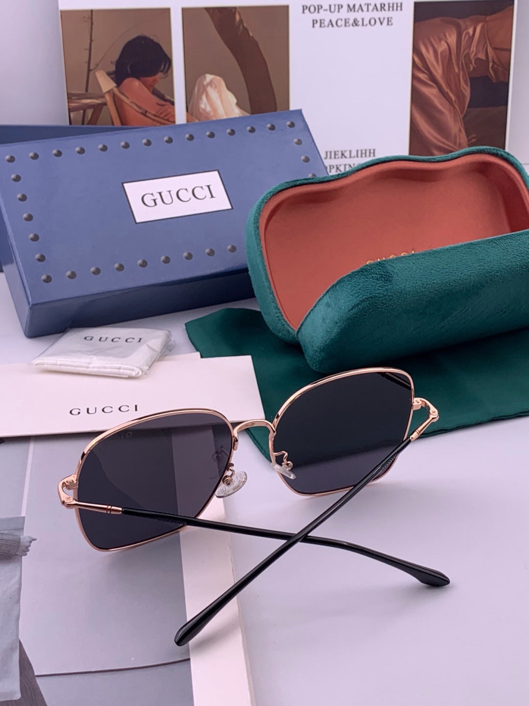 Gucci G0353 Round Brown Lens Sunglasses for Men & Women - 415100 - detail image 5