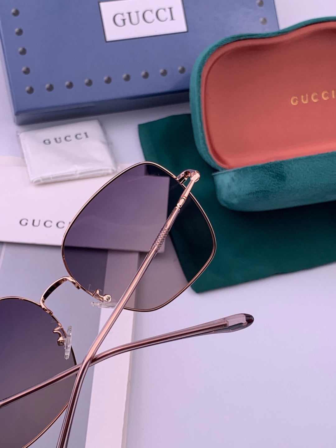 Gucci G0353 Round Brown Lens Sunglasses for Men & Women - detail image 7
