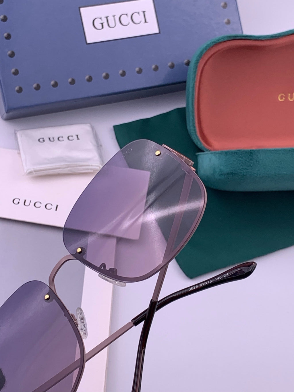 Gucci G6362 Round Black Lens Sunglasses for Men & Women - 415105 - detail image 5