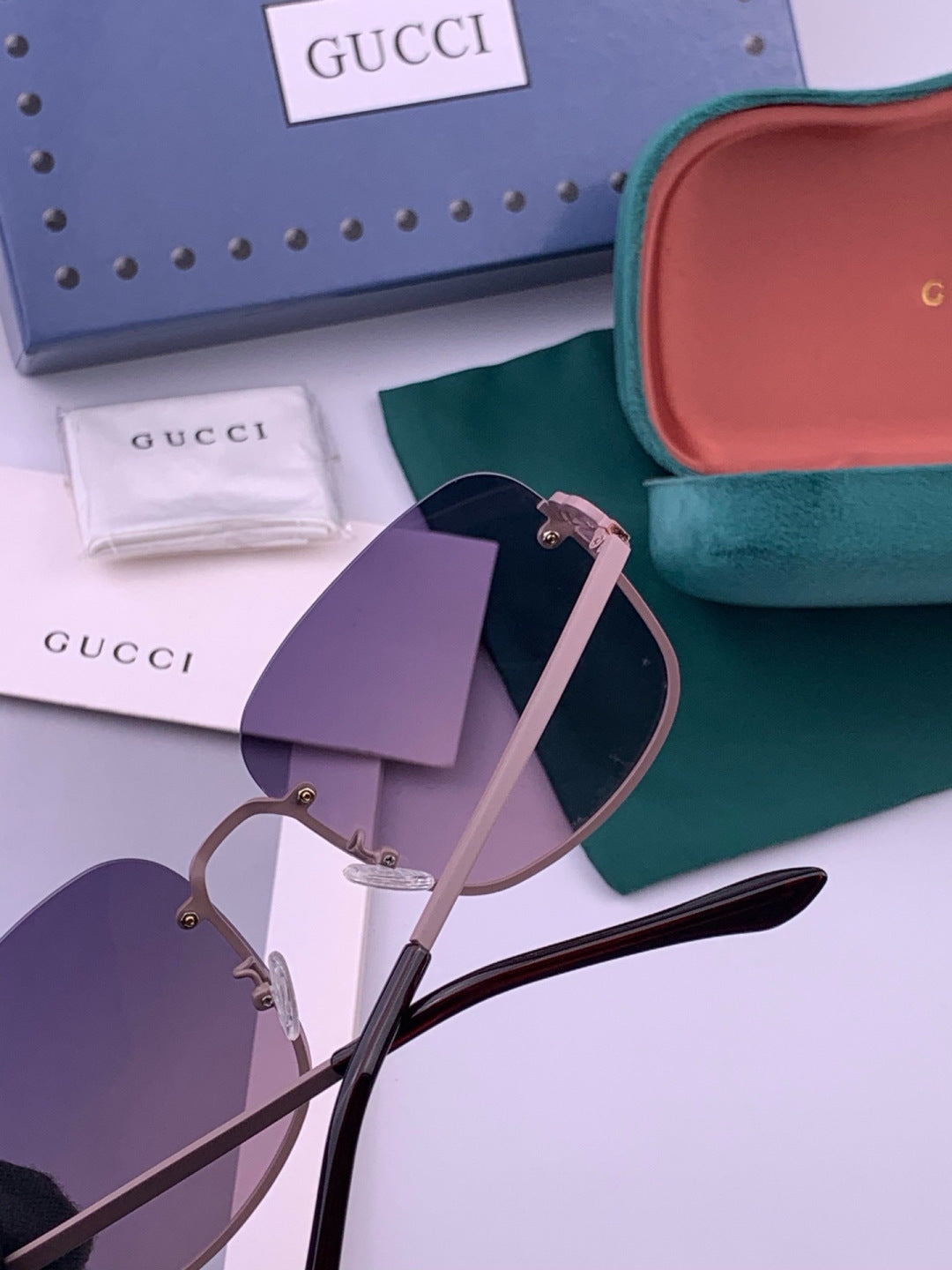 Gucci G6362 Round Black Lens Sunglasses for Men & Women - 415105 - detail image 4