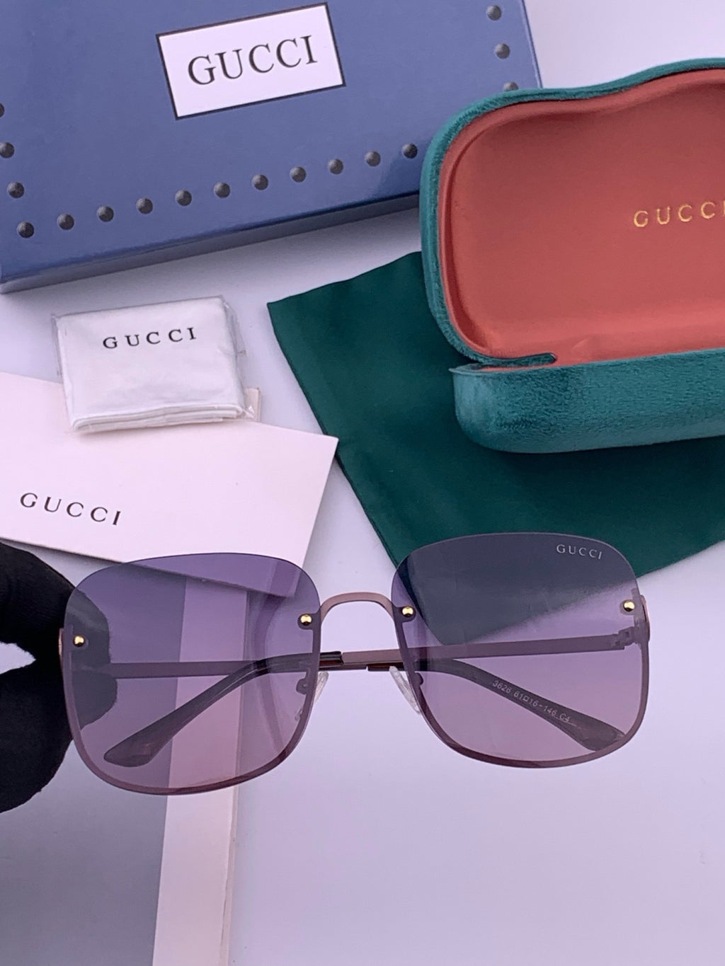 Gucci G6362 Round Black Lens Sunglasses for Men & Women - 415105