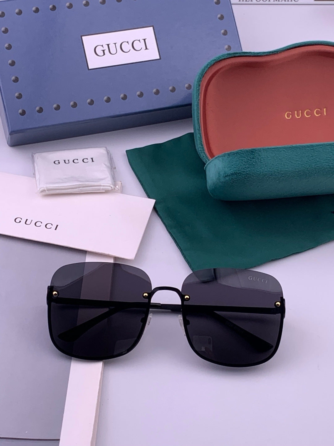 Gucci G6362 Round Black Lens Sunglasses for Men & Women - 415106 - detail image 8