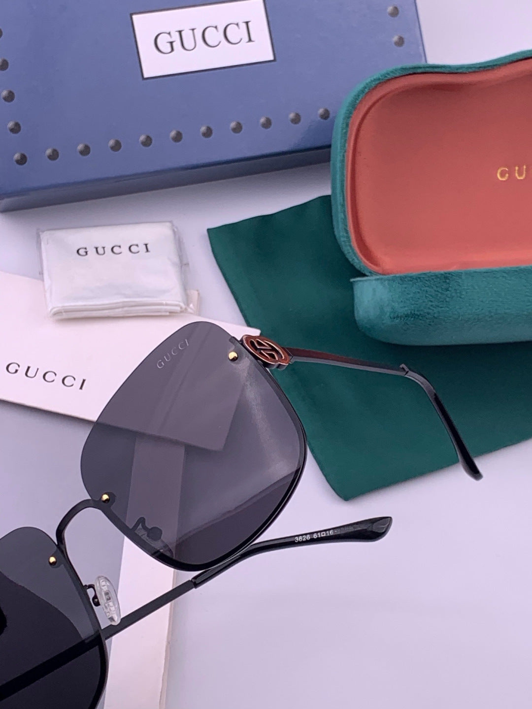 Gucci G6362 Round Black Lens Sunglasses for Men & Women - 415106 - detail image 3