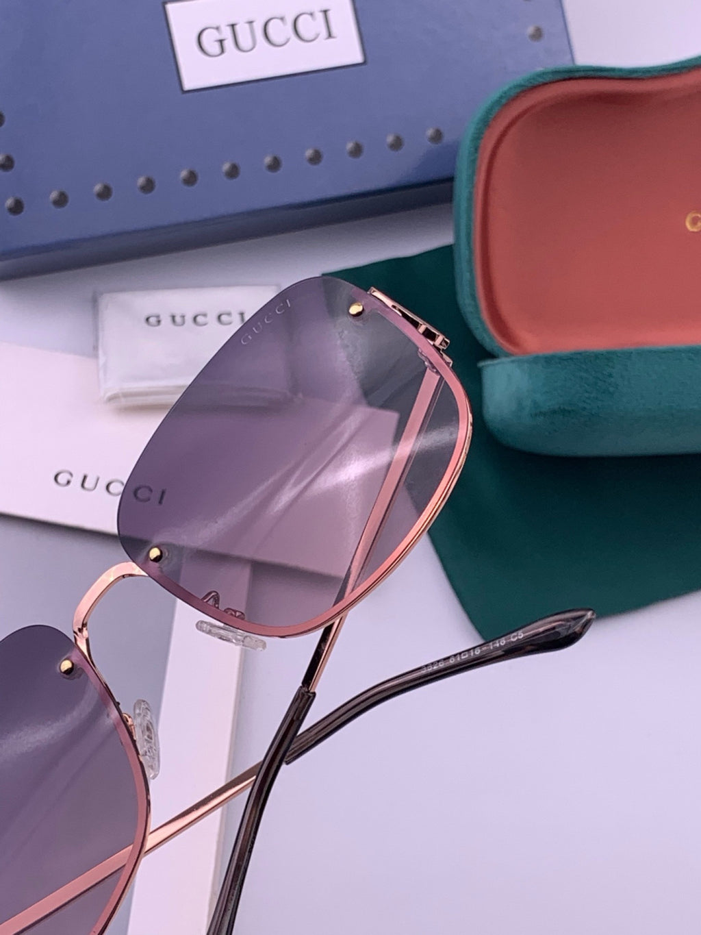 Gucci G6362 Round Black Lens Sunglasses for Men & Women - detail image 5