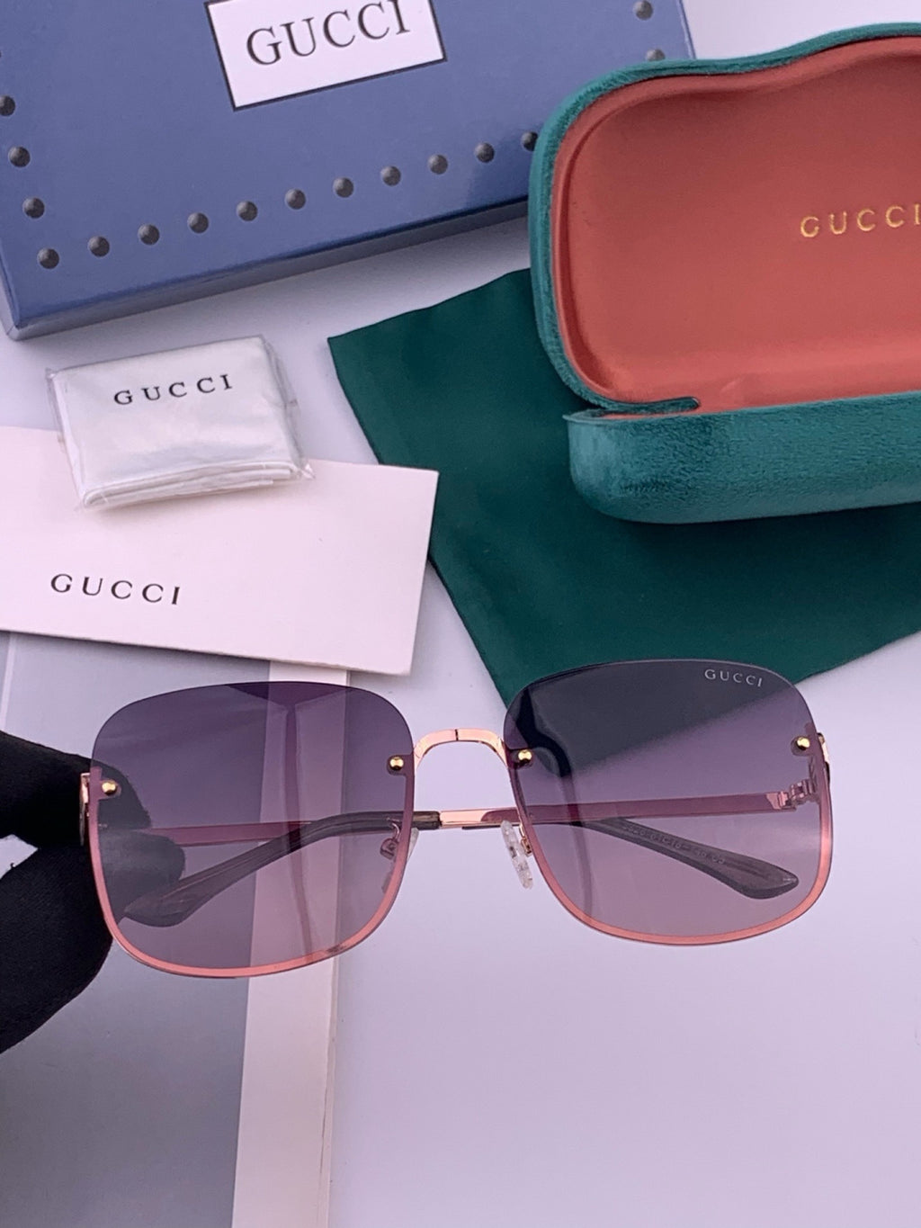 Gucci G6362 Round Black Lens Sunglasses for Men & Women