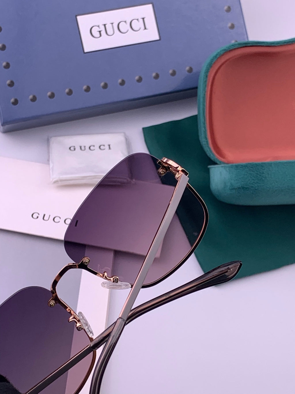 Gucci G6362 Round Black Lens Sunglasses for Men & Women - detail image 6