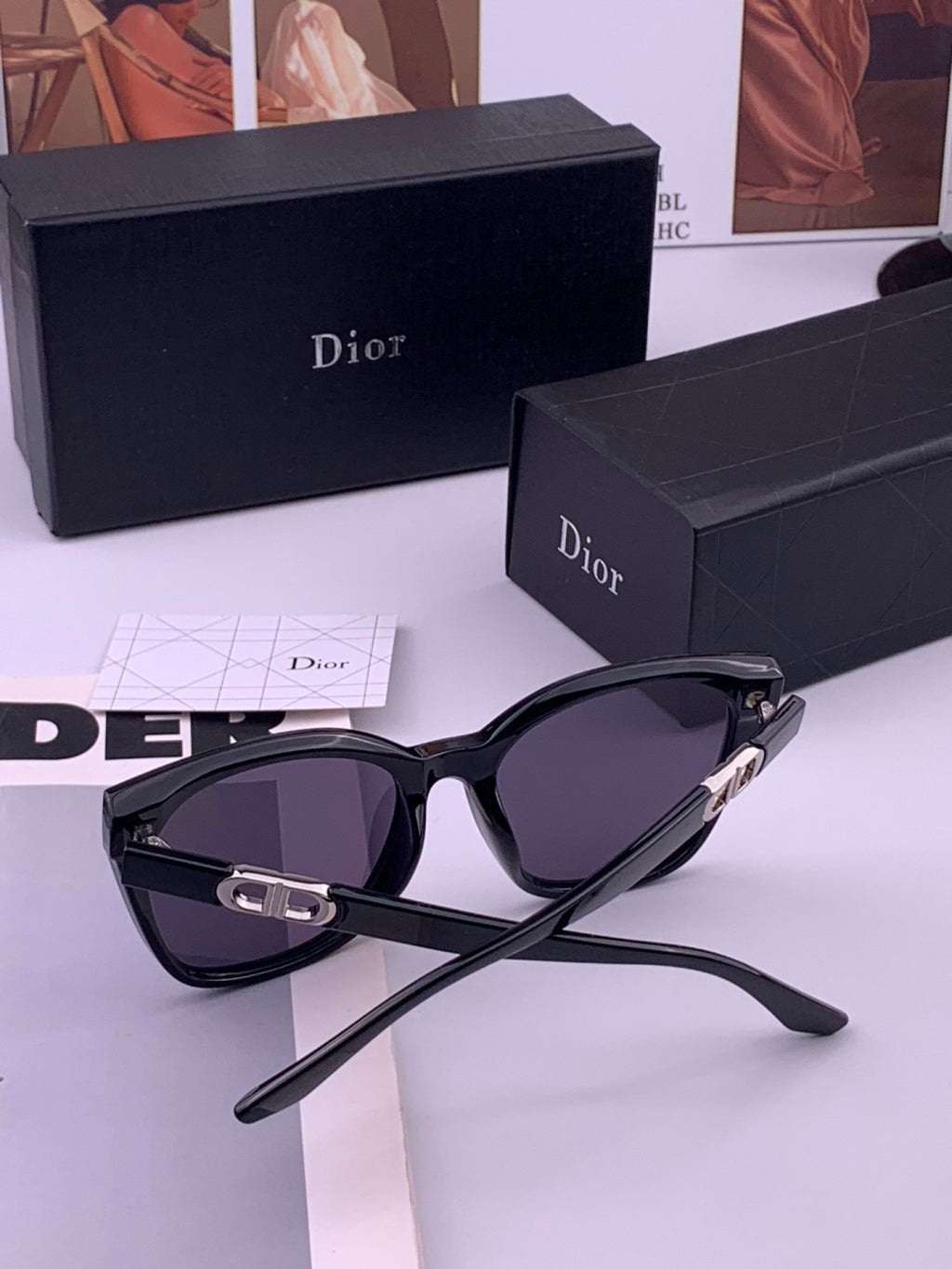Dior CD67711 Polarized Square Black Lens Sunglasses for Women - 415434 - detail image 7