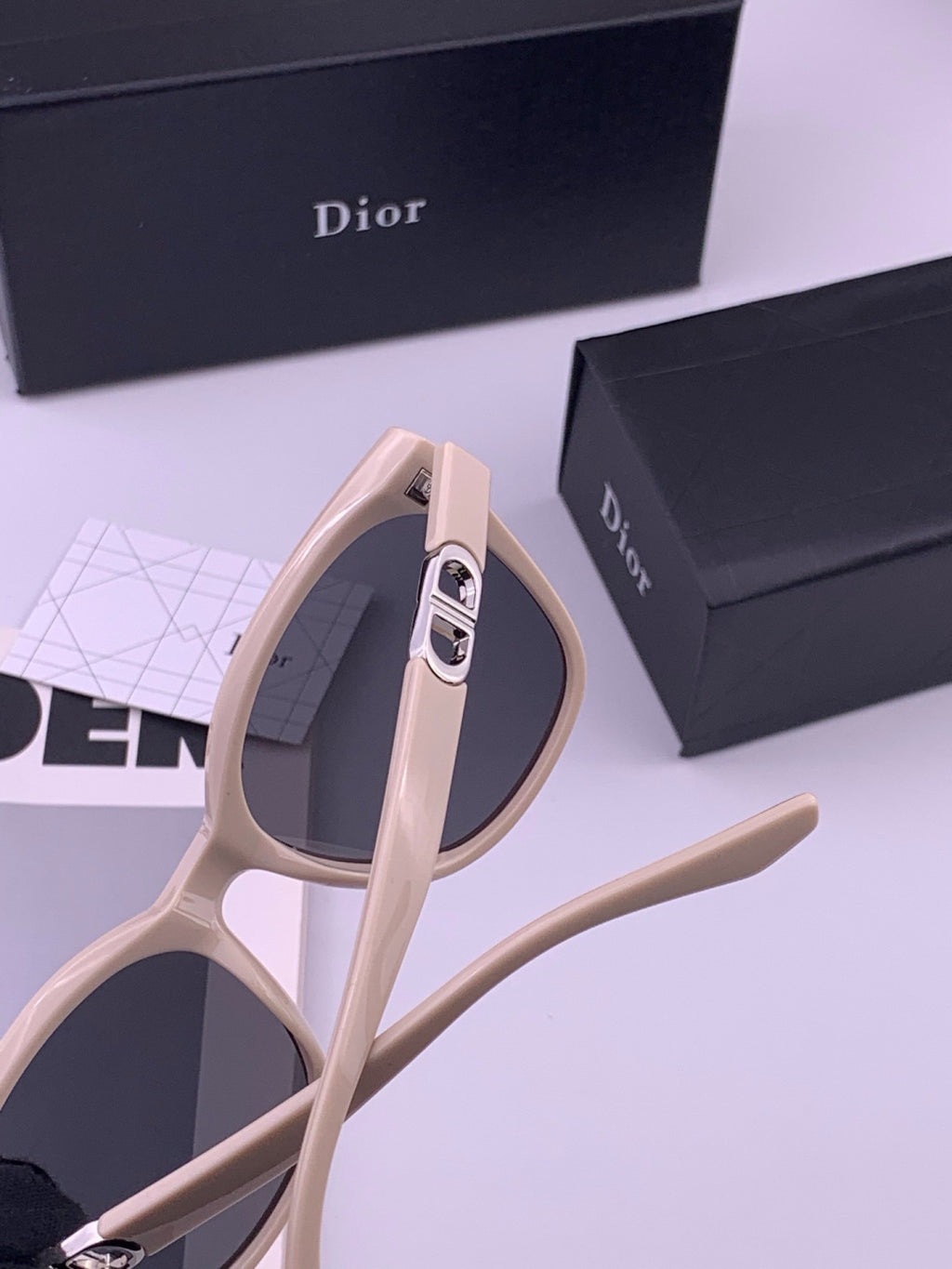 Dior CD67711 Polarized Square Gray Lens Sunglasses for Women - detail image 5