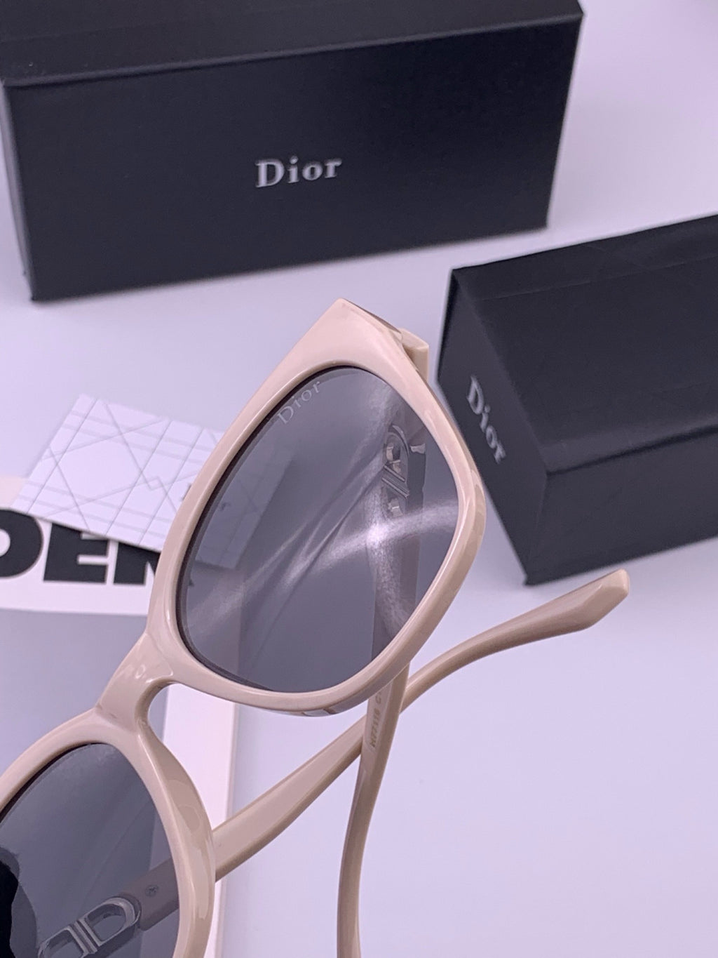 Dior CD67711 Polarized Square Gray Lens Sunglasses for Women - detail image 6