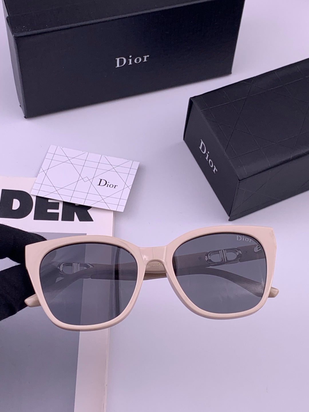 Dior CD67711 Polarized Square Gray Lens Sunglasses for Women
