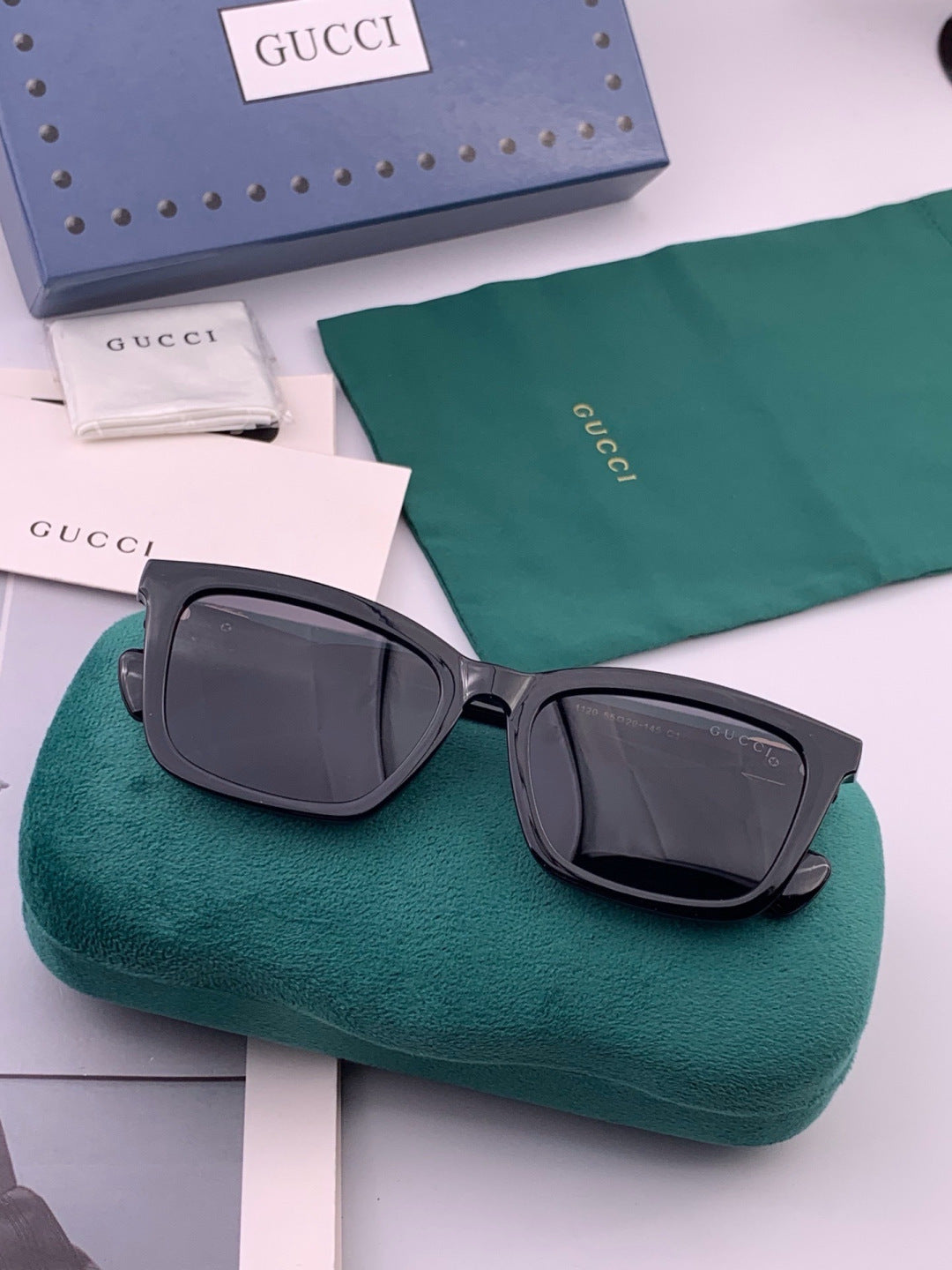 Gucci G0112 Polarized Square Pink Lens Sunglasses for Women - detail image 6