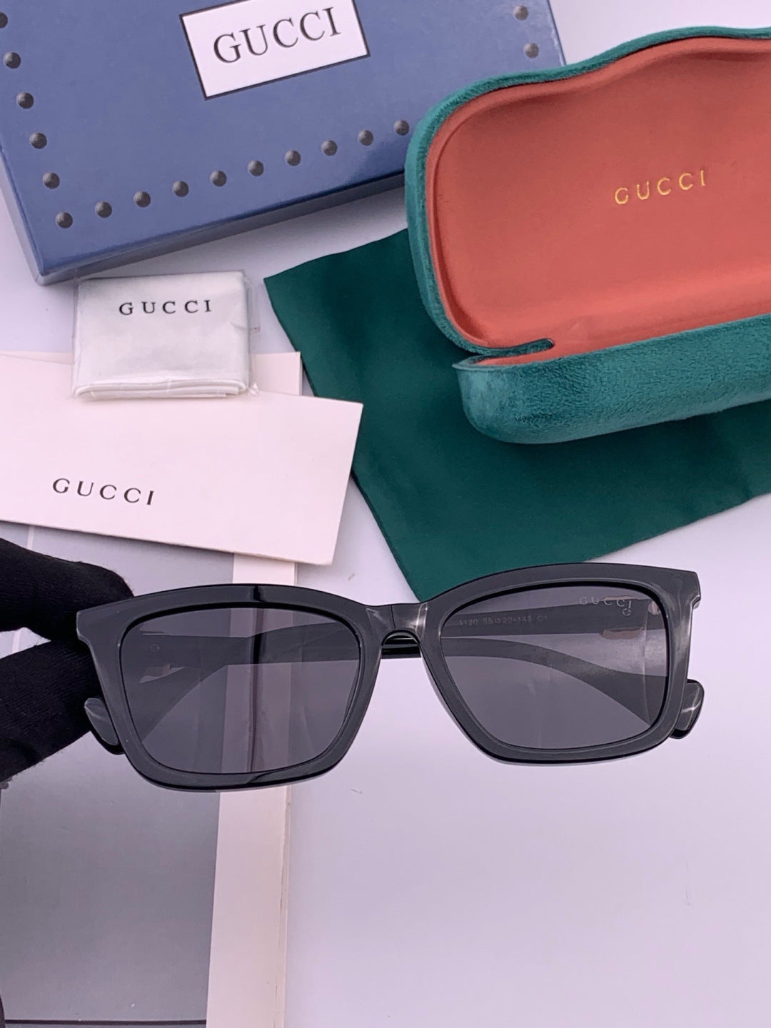 Gucci G0112 Polarized Square Pink Lens Sunglasses for Women