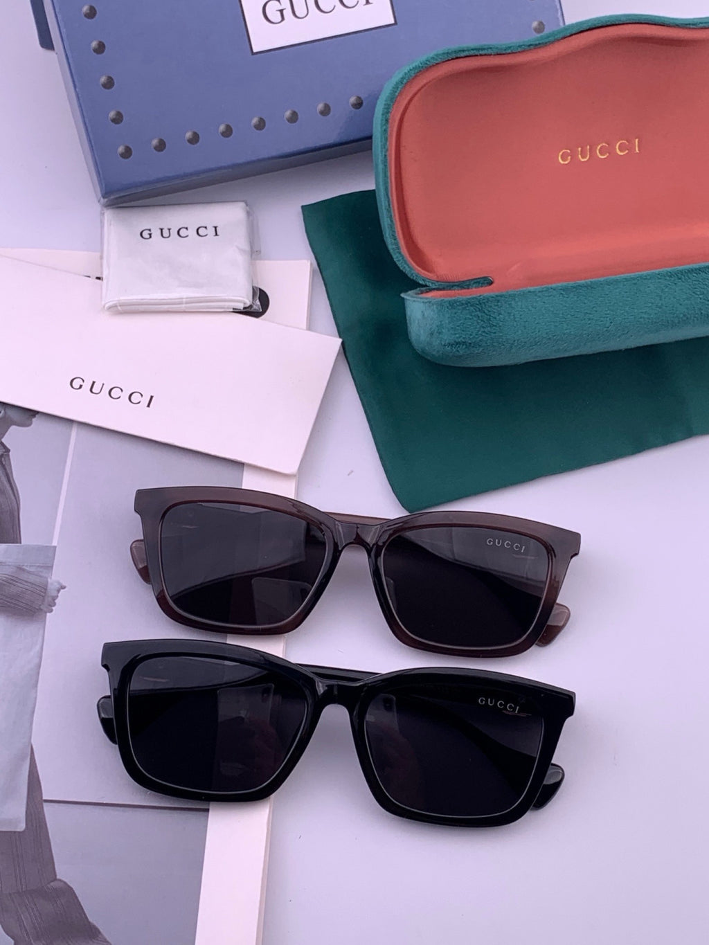 Gucci G0112 Polarized Square Pink Lens Sunglasses for Women - detail image 7