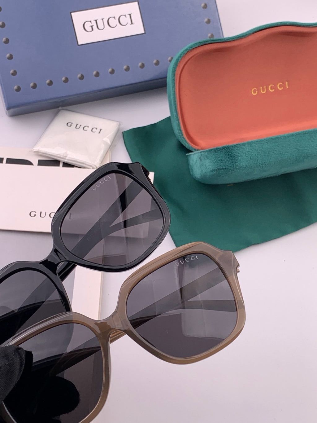 Gucci G1821 Polarized Square Black Lens Sunglasses for Women - detail image 5