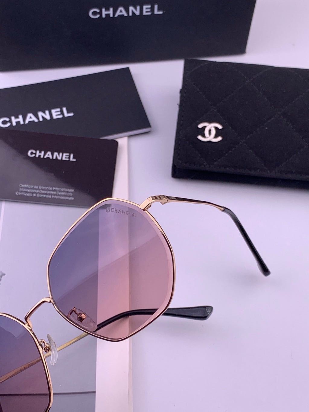 Chanel CH8201 Polarized Rimless Brown Lens Sunglasses for Men & Women - detail image 2
