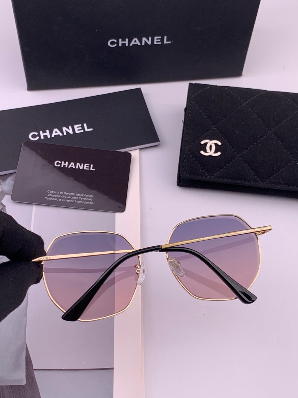 Chanel CH8201 Polarized Rimless Brown Lens Sunglasses for Men & Women - detail image 4