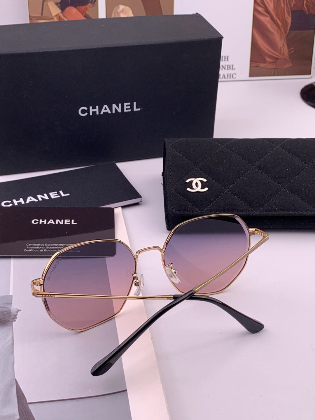 Chanel CH8201 Polarized Rimless Brown Lens Sunglasses for Men & Women - detail image 5