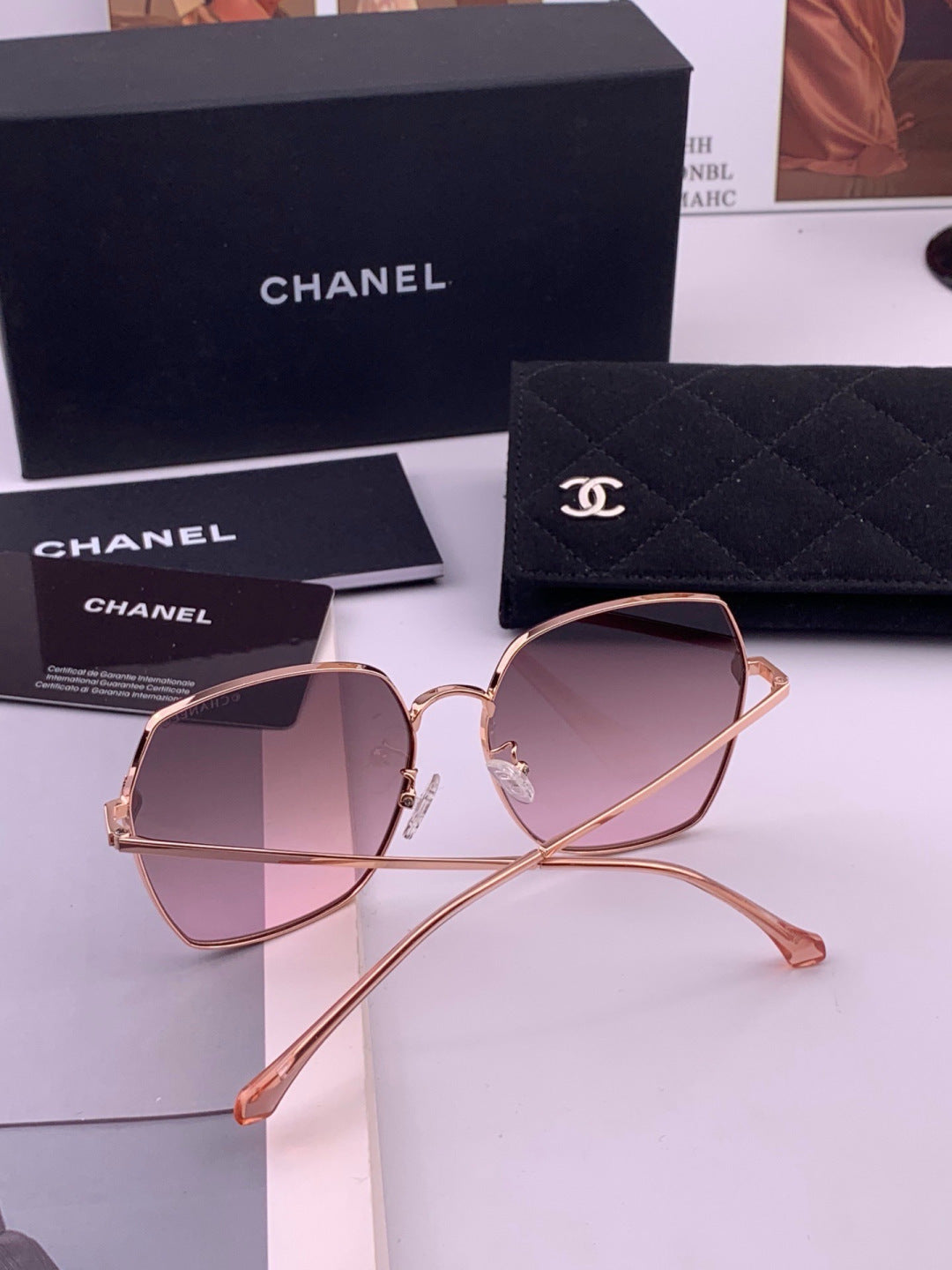 Chanel CH2029 Polarized Rimless Brown Lens Sunglasses for Men & Women - 415160 - detail image 5