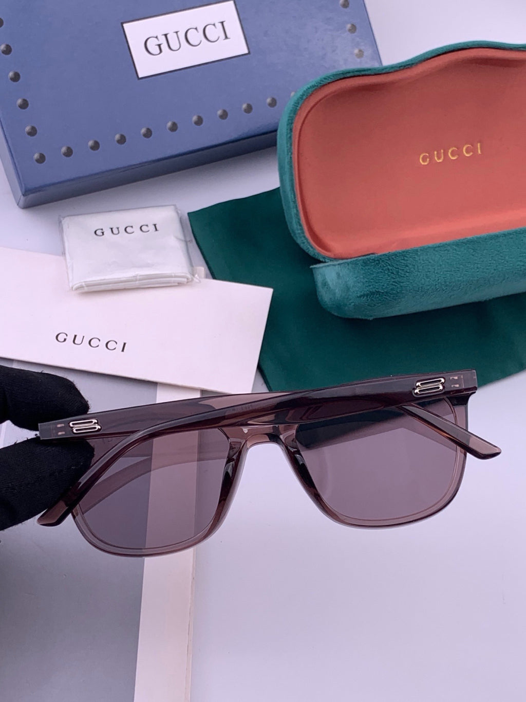 Gucci G57712 Polarized Square Red Lens Sunglasses for Women - 415090 - detail image 4