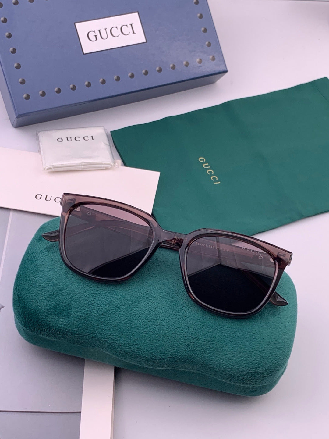 Gucci G57712 Polarized Square Red Lens Sunglasses for Women - 415090 - detail image 7