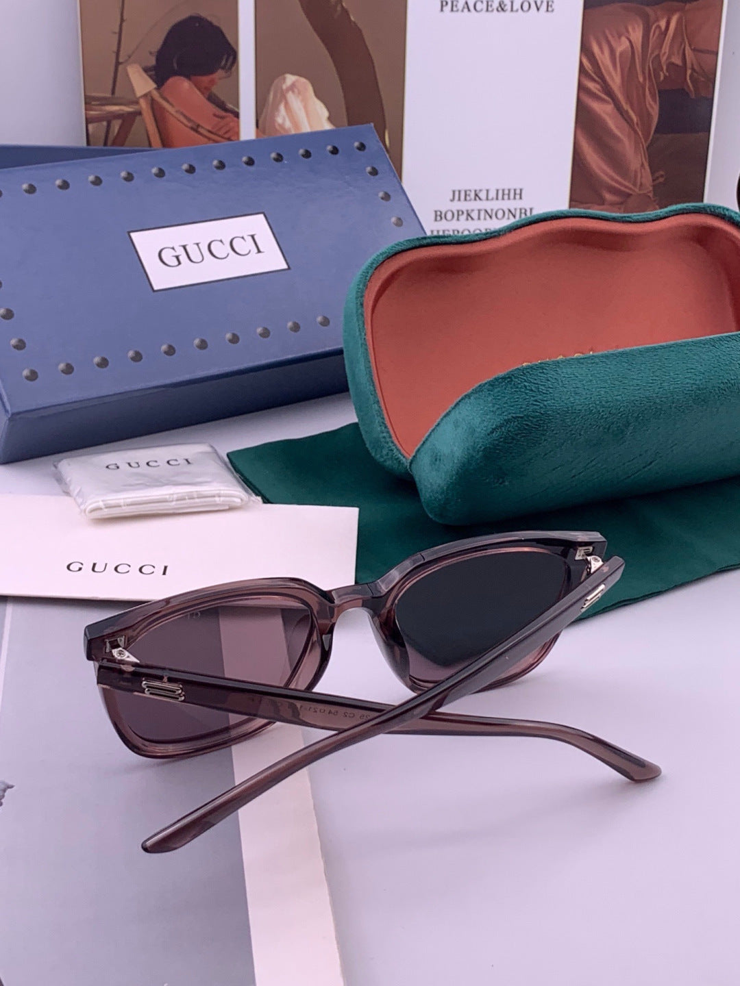 Gucci G57712 Polarized Square Red Lens Sunglasses for Women - 415090 - detail image 6
