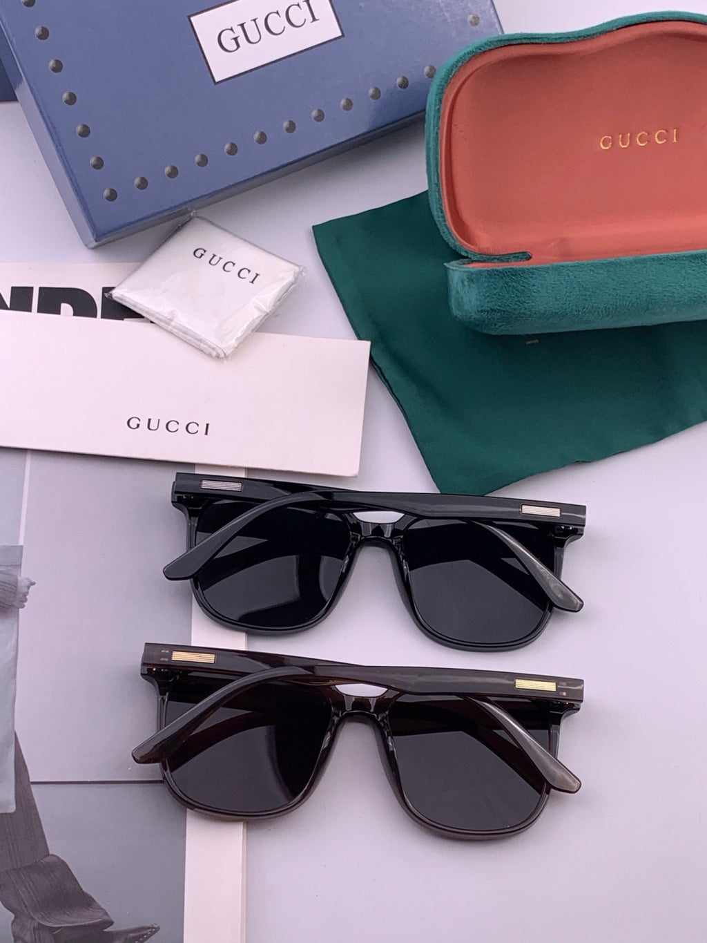Gucci G2816 Polarized Square Orange Lens Sunglasses for Women - 415091 - detail image 4