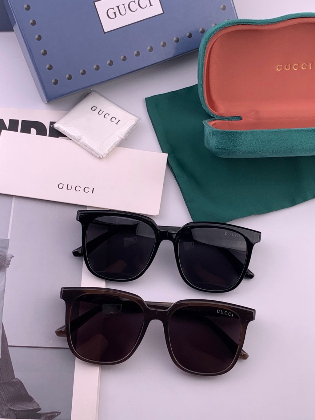 Gucci G2816 Polarized Square Orange Lens Sunglasses for Women - 415091 - detail image 5