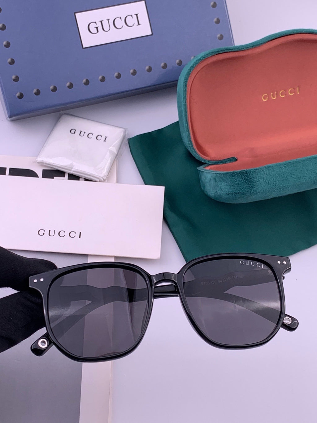 Gucci G0613 Polarized Square Black Lens Sunglasses for Women - 415093 - detail image 2