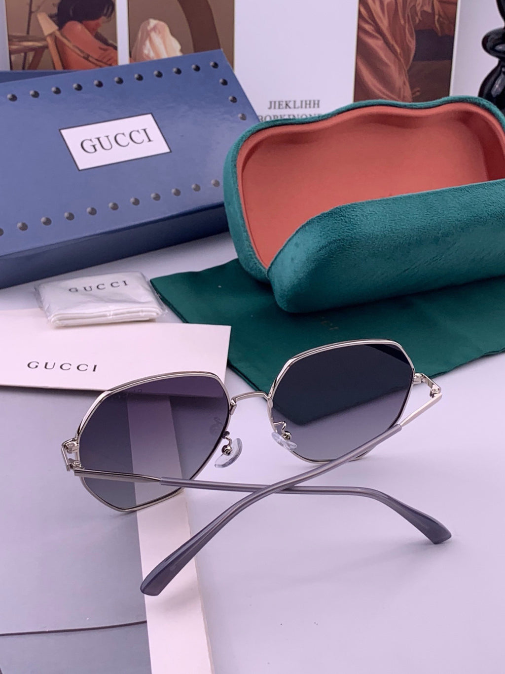 Gucci G1251 Polarized Round Brown Lens Sunglasses for Women - 415094 - detail image 6