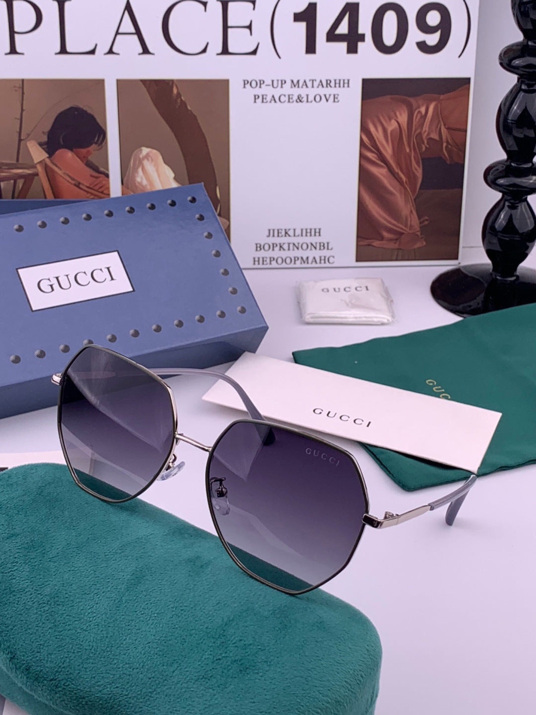 Gucci G1251 Polarized Round Brown Lens Sunglasses for Women - 415094 - detail image 2