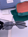 Gucci G1225 Polarized Aviator Brown Lens Sunglasses for Men
