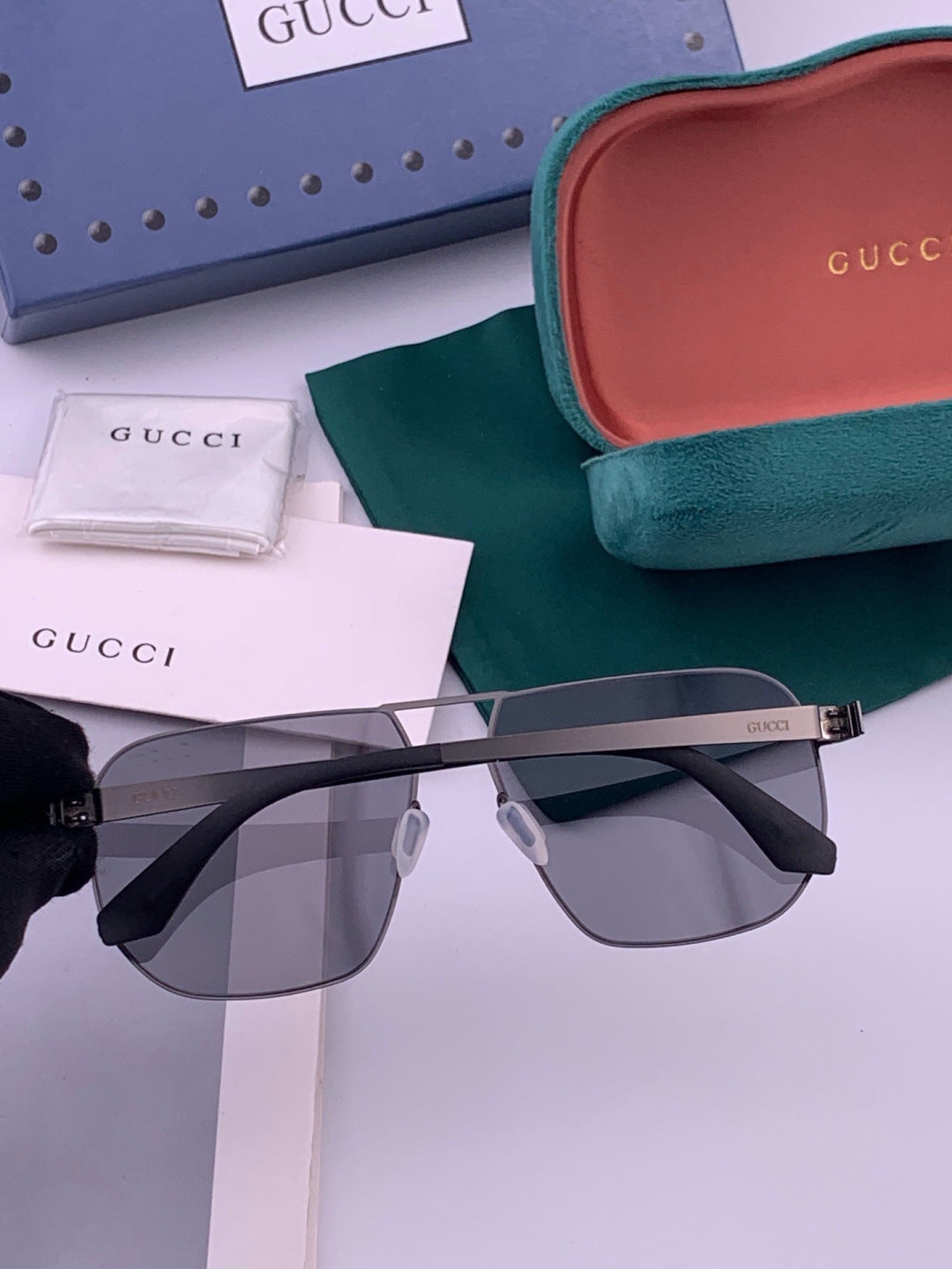 Gucci G2504 Fashion Black Lens Sunglasses for Men & Women - 415064 - detail image 7